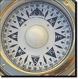 Kompas żeglarski, kompas mosiężny, kompas na prezent