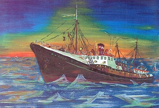 Wspomnienia z rybackich połowów na łowiskach północy, na wodach Islandii na pokładzie S/T WKRA
