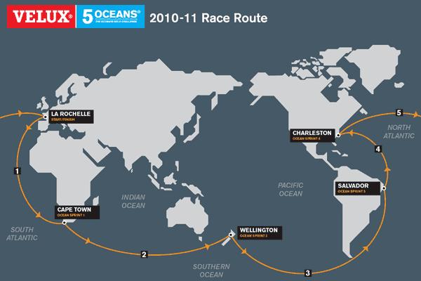 Regaty VELUX 5 OCEANS 2010 – The Ultimate Solo Challenge