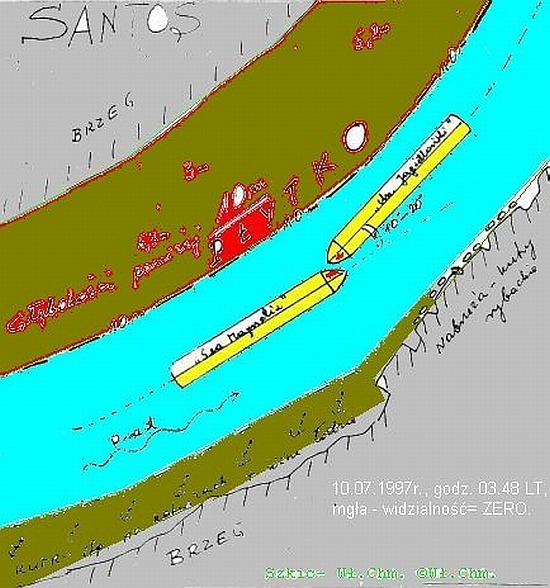 Opowieść kapitana Polskiej Żeglugi Morskiej o zderzeniu statku Uniwersytet Jagieloński z Sea Magnolia w 1997r w Santos