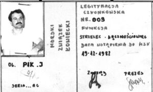 Legitymacja Morskiego Związku Łowieckiego na m/t Delfin