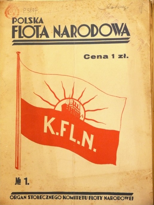 Okładka pierwszego numeru czasopisma „Polska Flota Narodowa” z 1 marca 1931 roku
