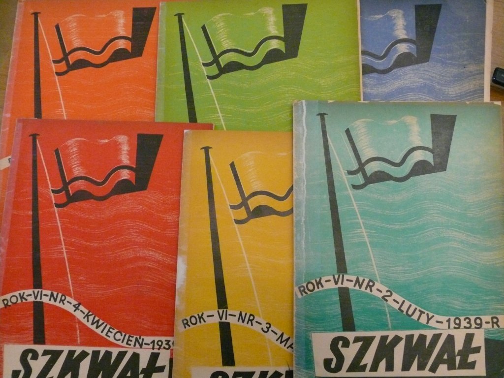 Okładki magazynu „Szkwał” z roku 1939