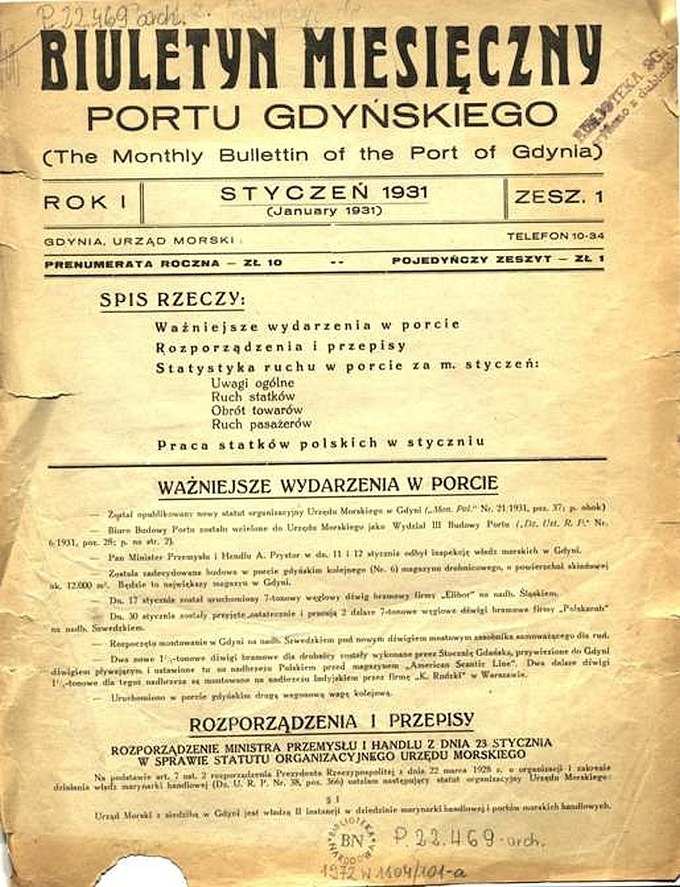 Okładka pierwszego numeru z lutego 1931 roku.