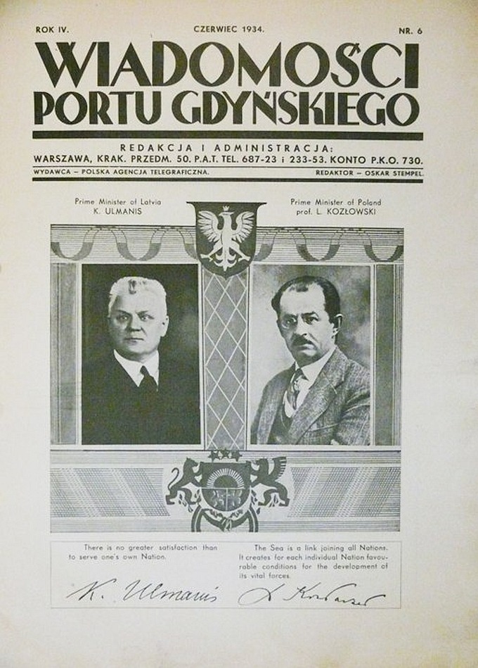 Strona tytułowa  numeru pisma z 1934 roku, po zmianie formuły wydawniczej.