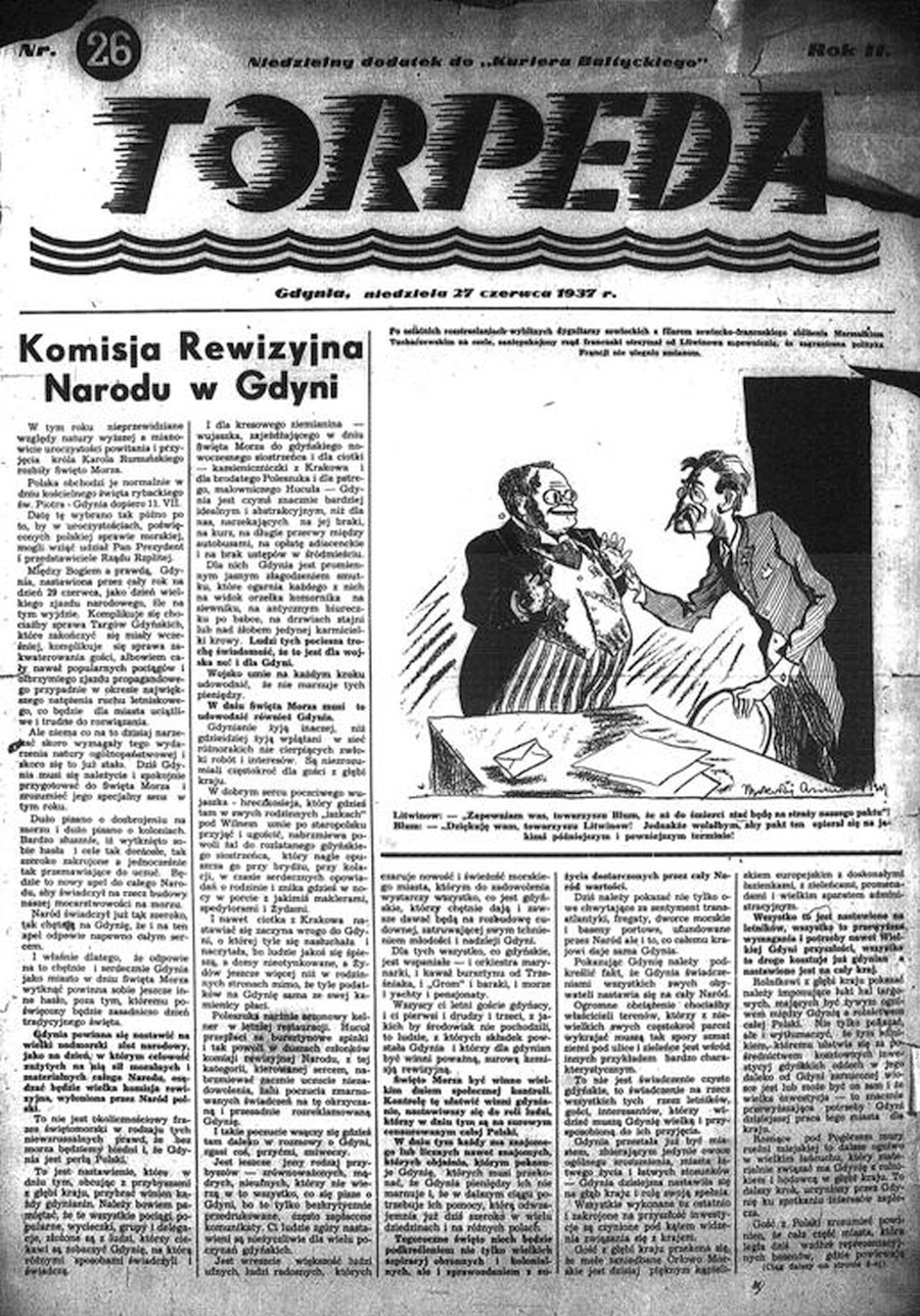 Pierwsze wydanie dodatku do „Kuriera Bałtyckiego” z dn 27 czerwca 1937 roku. (reprodukcja wykonana z mikrofilmu)