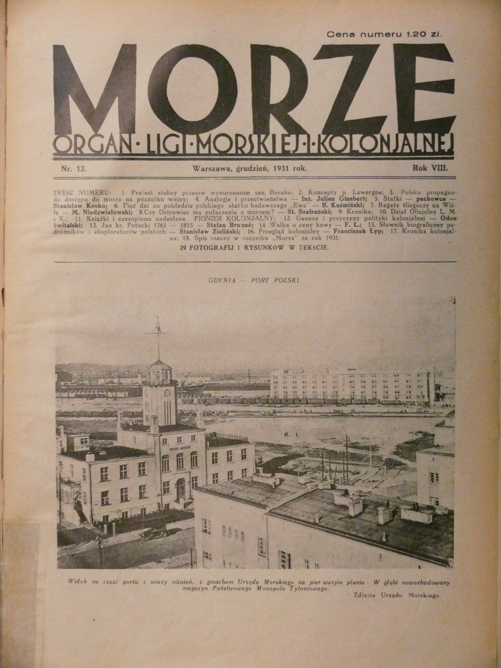 Magazyn "Morze", grudzień 1931r.