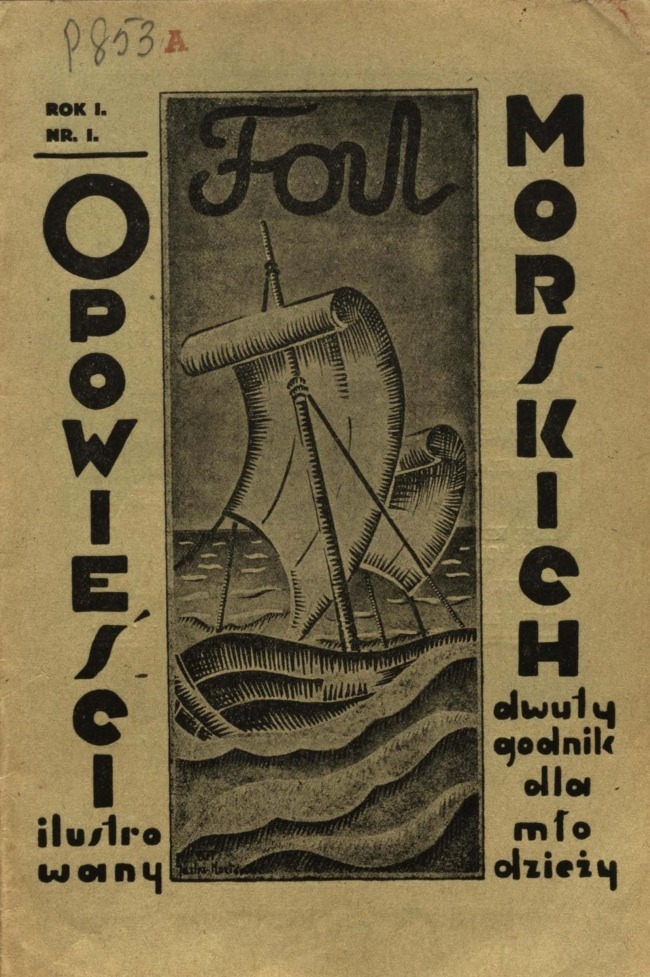 Okładka pierwszego numeru „Opowieści Morskich Fal” z 10 lutego 1932 roku