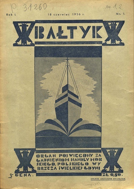 Okładka czasopisma „Bałtyk” z 18 czerwca 1936 roku