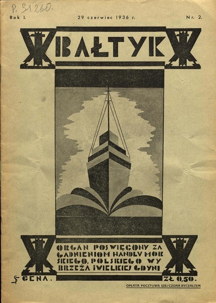 Okładka czasopisma „Bałtyk” z 29 czerwca 1936 roku