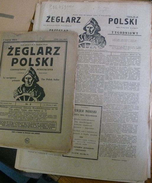 Okładki czasopisma „Żeglarz Polski”:  numeru wrześniowego z 1922 roku oraz czerwcowego  z 1923 roku